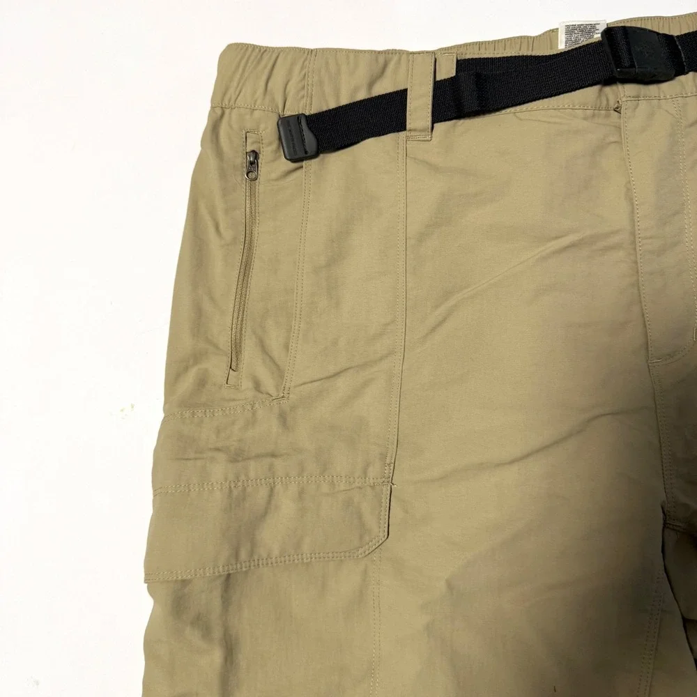 The North Face Mens Horizon Cargo Shorts Khaki‎ Tan Nylon Hiking Belted XXL